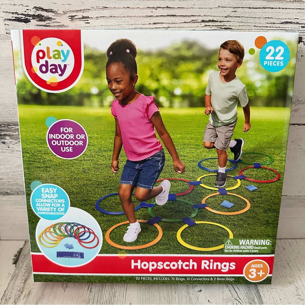 Play Day Hopscotch Toy Rings for Indoor or Outdoor Play NEW